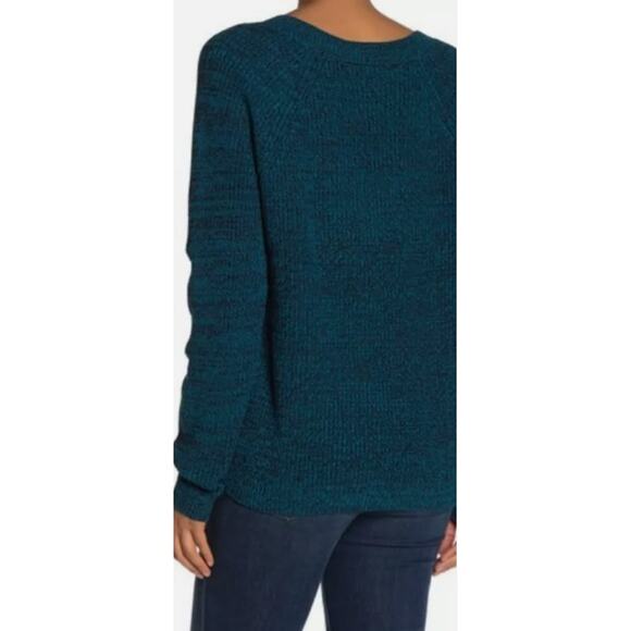 BCBGMaxazria WMNS Knit Spruce Cotton Sweater SZ M V-Neck FOH5254930-363 082019 - Picture 3 of 9